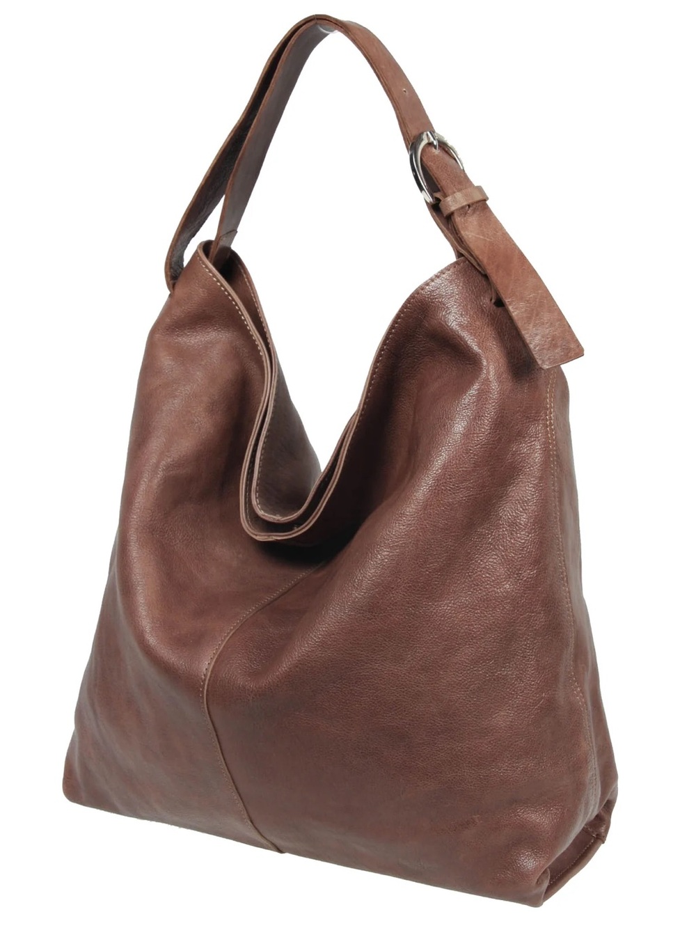 Tano Modern Bucket Bag in Tan Brown Leather